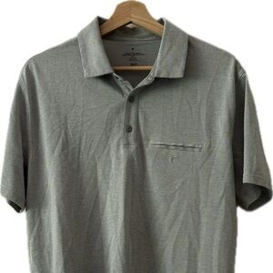 Fabletics Light Gray Polo Shirt